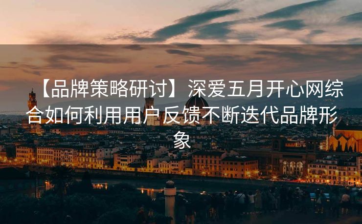 【品牌策略研讨】深爱五月开心网综合如何利用用户反馈不断迭代品牌形象
