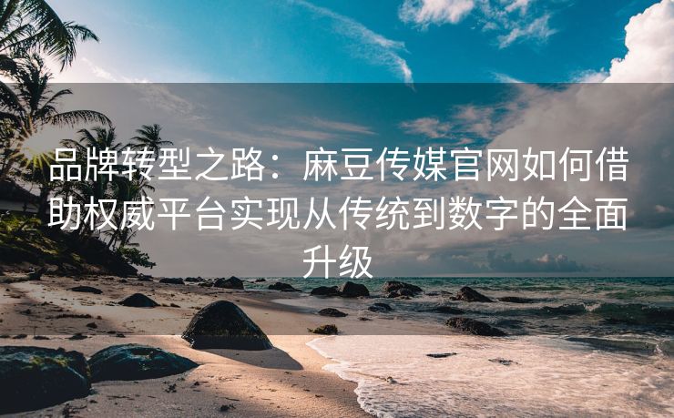 品牌转型之路：麻豆传媒官网如何借助权威平台实现从传统到数字的全面升级