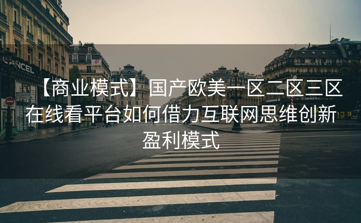 【商业模式】国产欧美一区二区三区在线看平台如何借力互联网思维创新盈利模式