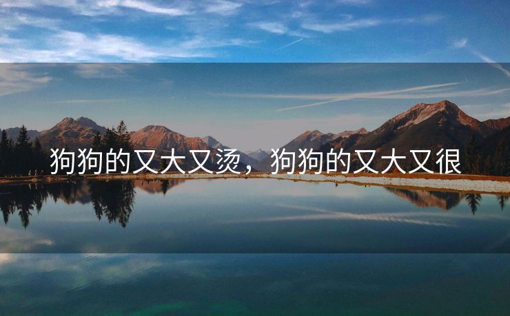 狗狗的又大又烫，狗狗的又大又很
